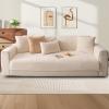 FASCINATDECO Velvet Sofa Cover, Beige, 90 x 160 cm view 3