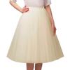WILLBEST Women's Red Glitter Tulle Skirt, Pleated 1970s Costume Skirt, Pink Tulle Skirt, White Collar, Black Costume, Mermaid Carnival Accessories view 1