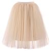 WILLBEST Women's Red Glitter Tulle Skirt, Pleated 1970s Costume Skirt, Pink Tulle Skirt, White Collar, Black Costume, Mermaid Carnival Accessories view 2