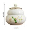 Ceramic Tea Storage Canister with Pumpkin Ornament view 2