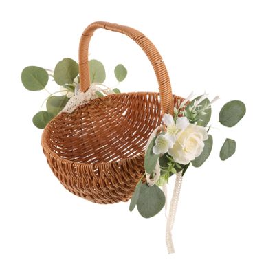 MAGICLULU Rustic Handmade Woven Imitation Rattan Basket