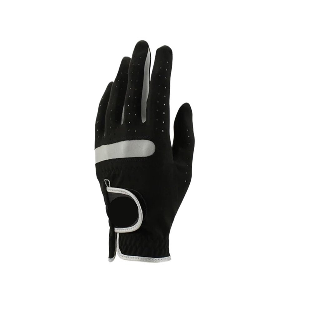 LFFAVHFK Golf Gloves, 2-Pack for Men, Micro-Soft Fiber, Black, Left Hand, Size 27 XX-Large