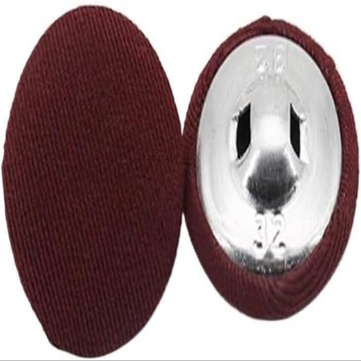 LPAGOLMIX Sewing Buttons, 2-Piece Aluminum Metal Buttons, Wine Red, 18 mm