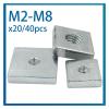 Square Nuts, M3 M4 M5 M6, Zinc-Plated Carbon Steel view 2