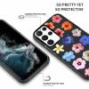Phoona 2-Pack Cases for Samsung Galaxy S22 Ultra 5G, Floral Design, Black view 3
