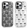 Phoona 2-Pack Phone Cases for iPhone 15 Pro Max 6.7", Gray Bow Pattern, Soft Thin TPU Silicone view 1