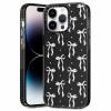 Phoona 2-Pack Phone Cases for iPhone 15 Pro Max 6.7", Gray Bow Pattern, Soft Thin TPU Silicone view 2