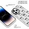 Phoona 2-Pack Phone Cases for iPhone 15 Pro Max 6.7", Gray Bow Pattern, Soft Thin TPU Silicone view 3