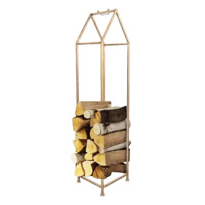 Firewood Holder for Home, Yard, and Deck, 33 cm Wide, Gold