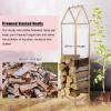 Firewood Holder for Home, Yard, and Deck, 33 cm Wide, Gold view 2