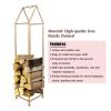 Firewood Holder for Home, Yard, and Deck, 33 cm Wide, Gold view 4