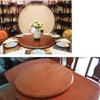Round Solid Wood Lazy Susan Serving Tray, 360° Rotating, Begonia, 100 cm view 2