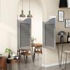 75–165 cm Wide Saloon Swing Doors, Western Café Doors, Solid Wood Double Doors with Automatic Closing, Grey W16 view 2