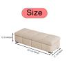 LMXRY​PD Storage Ottoman Bench with Padded Seat and Legs, White, 140 cm/55.1 in view 2
