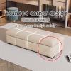 LMXRY​PD Storage Ottoman Bench with Padded Seat and Legs, White, 140 cm/55.1 in view 4