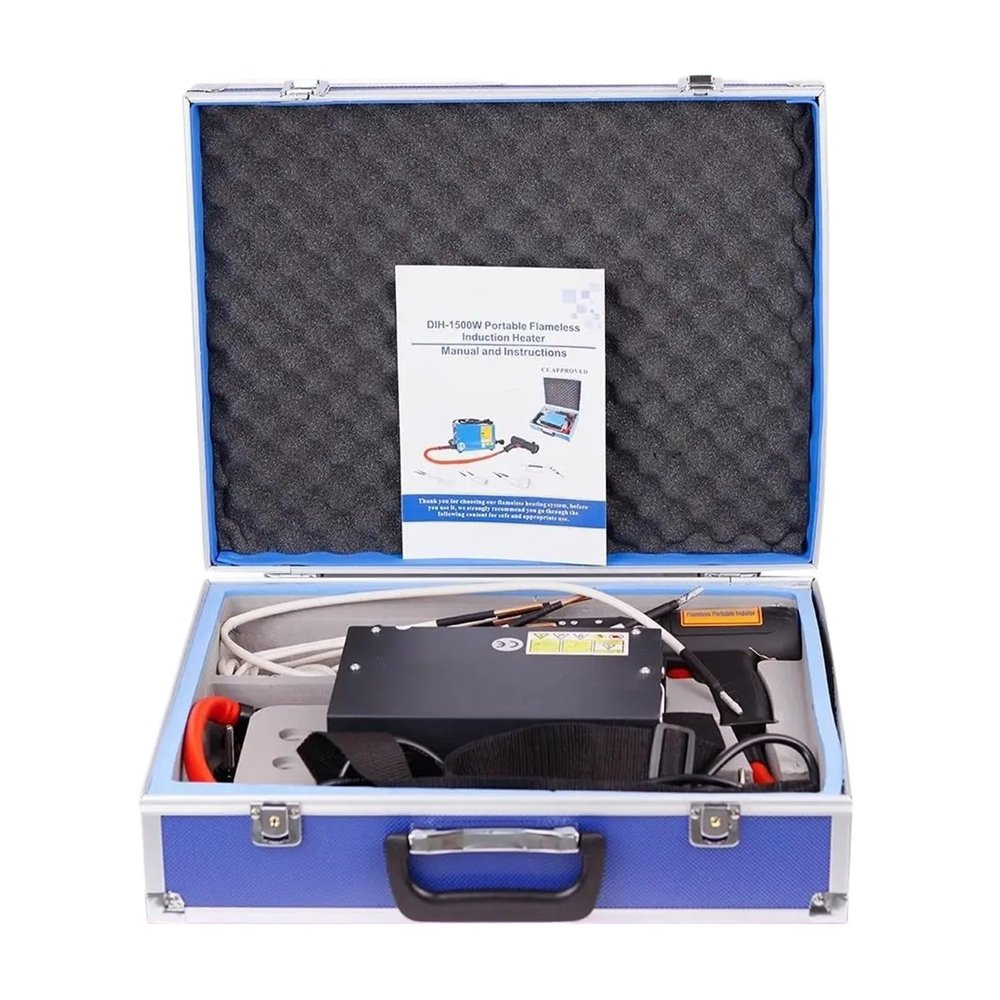 1500 W Flameless Mini Induction Heater with 4 Coil Sets for Car Repair Bolt Removal