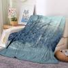BIAFRA Cozy Flannel Blanket, Tree and Snowflake Print, 150 × 200 cm view 3