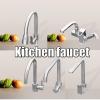 NJDQFA Countertop Drop-In Kitchen Sink, Stainless Steel Single Bowl with Siphon and Faucet, 68 × 45 cm/26.8 × 17.7 in view 3