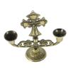2-Head Zinc Alloy Candle Holder for Christmas view 1