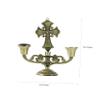 2-Head Zinc Alloy Candle Holder for Christmas view 2