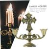 2-Head Zinc Alloy Candle Holder for Christmas view 4