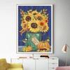Mesribandy Flower Bird Cross-Stitch Kit, 11-Count Pre-Printed, 40 x 50 cm view 3
