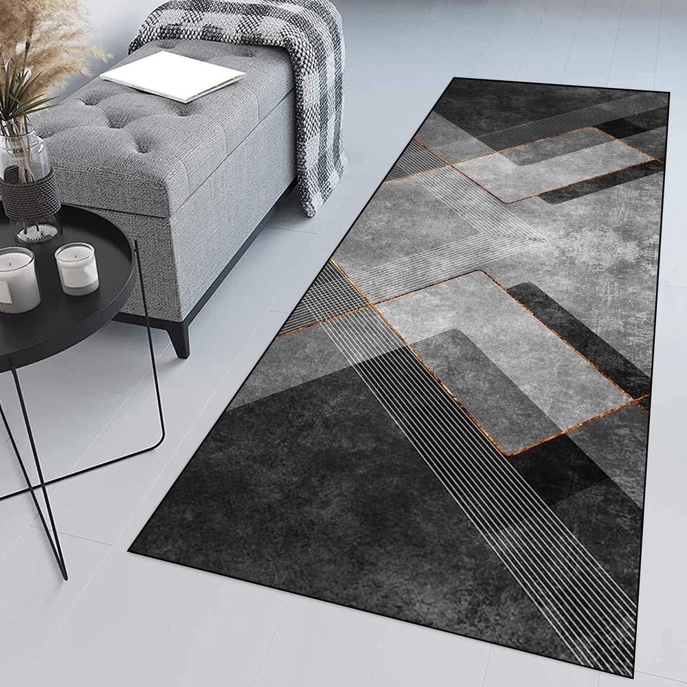 XUEDNGM Washable Non-Slip Kitchen Runner Rug, 100 x 420 cm
