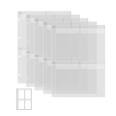 BAOFALI 20-Pack A4 PVC Binder Pockets, 4-Hole, Waterproof