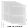 BAOFALI 20-Pack A4 PVC Binder Pockets, 4-Hole, Waterproof view 2