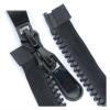 Metal Zippers, Closed-End and Double Open-End, Large Two-Way Zipper for Jackets and Tents (AP551, Black, 250 cm) view 2