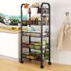 cukoekim 5-Tier Rolling Fruit and Vegetable Storage Cart view 1
