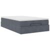 Gecheer Ottoman Bed with Mattress, Velvet, 120 x 190 cm view 2