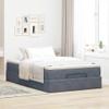 Gecheer Ottoman Bed with Mattress, Velvet, 120 x 190 cm view 3