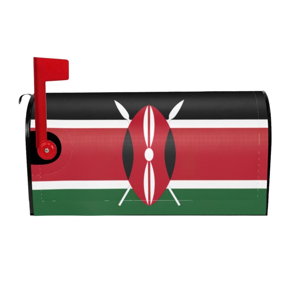 Decorative Kenya Flag Mailbox Cover