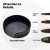 Happy Halloween Leather Drink Coasters with Holder, 6-Piece Set view 3