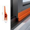 TPE Weatherstripping for Sliding Doors, Long-Lasting (Orange) view 2