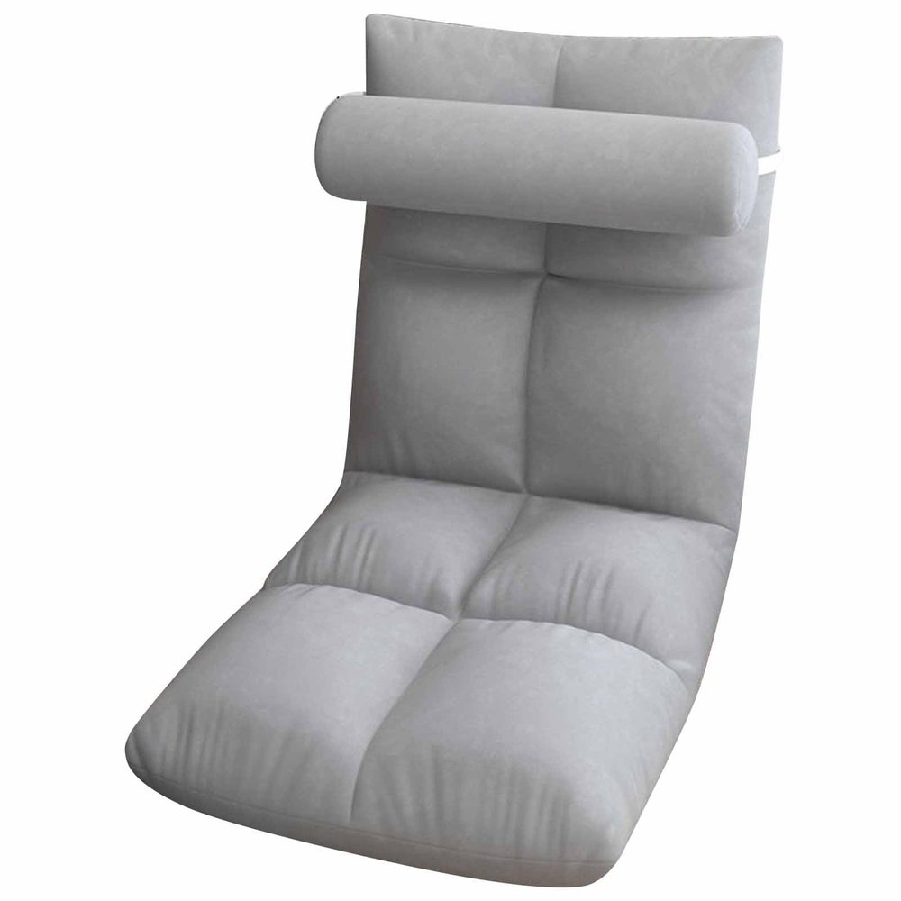 Folding Floor Chair with Backrest, Gray