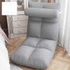Folding Floor Chair with Backrest, Gray view 2