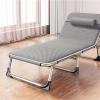 Portable Folding Bed for One, Lightweight Lounge Chair with Backrest view 4