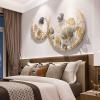 HGRYNDRO 3D Metal Ginkgo Leaf Wall Decor, 145 x 83 cm view 3