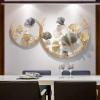 HGRYNDRO 3D Metal Ginkgo Leaf Wall Decor, 145 x 83 cm view 4