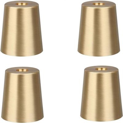 Furniture Leg Caps, Pure Copper Cone Covers (4-Pack)