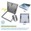 Stainless Steel Roof Hatch with Locking Handle, 90 x 90 cm view 3