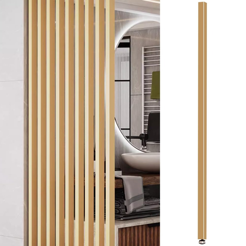 Wooden Wall Post R, Floor-to-Ceiling Room Divider, Natural, 225 cm