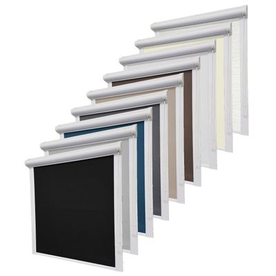 Thermal Cassette Blackout Roller Shade, No-Drill, 55 cm W x Up to 150 cm H, Right Chain, Beige