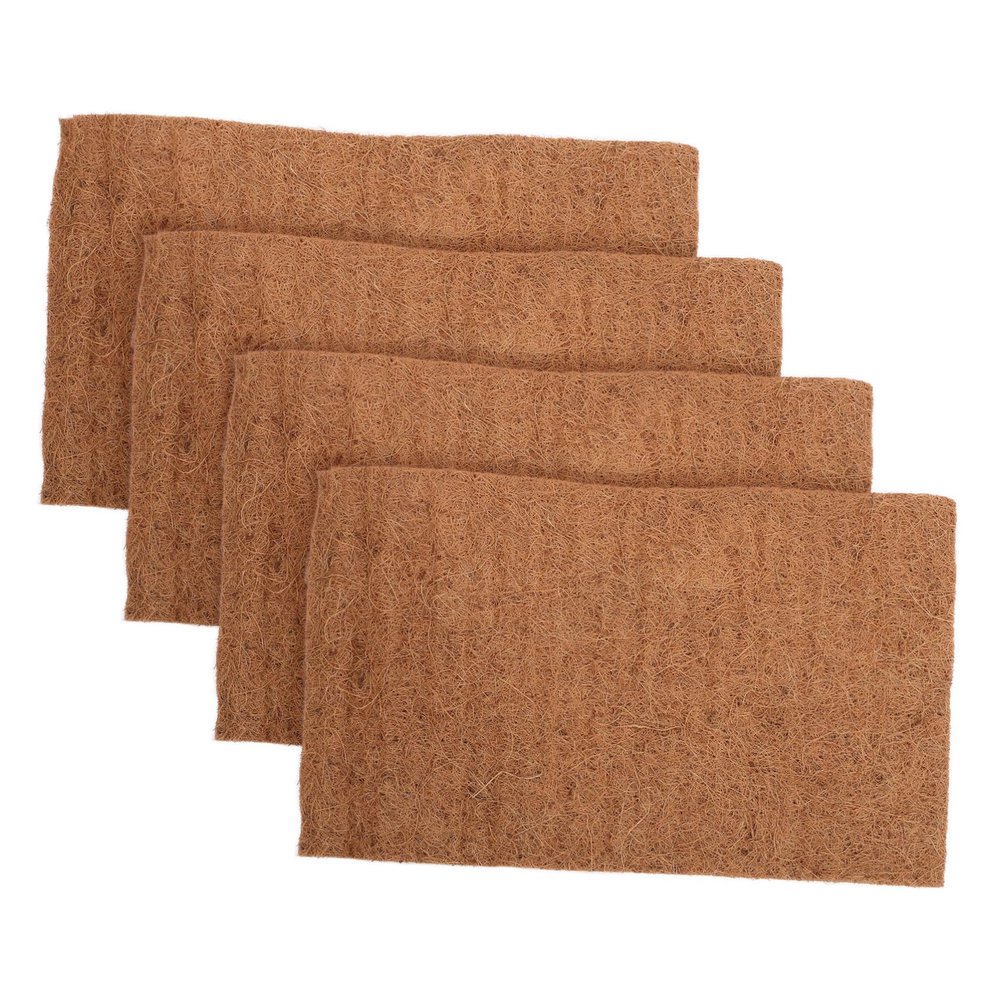 Chicken Nest Box Pads, 4 Pack, Coconut Fiber, Reusable, Brown