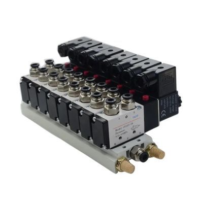 CLBSWYEJK 4V210-08 3-Station 5-Port 2-Position Solenoid Valve Manifold