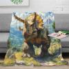 VFKLZCNYR Triceratops 3D-Printed Flannel Fleece Blanket for Bed and Couch, Super-Soft Cozy Plush Throw, 127 x 152 cm view 2