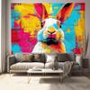 ALTCIRNMD Watercolor Rabbit Wall Tapestry, 180 x 230 cm, Punk Graffiti Wall Hanging for Living Room and Bedroom view 4