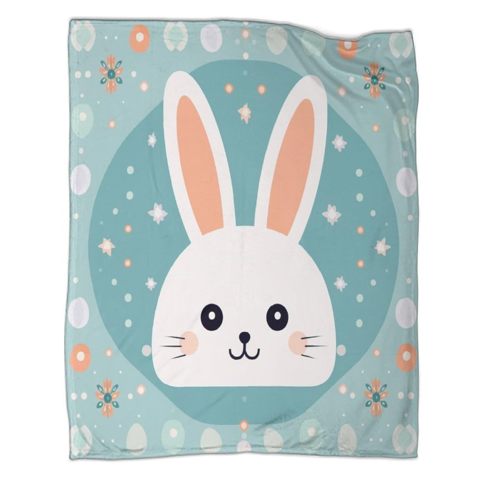 VFKLZCNYR Rabbit Blanket, Soft Flannel Fleece, 3D Print, 150 x 200 cm